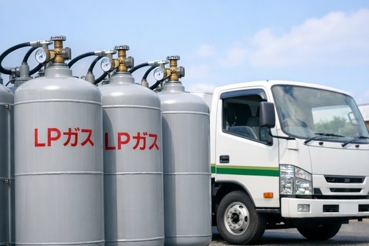 伊豆大島のLPガス・プロパンガス供給のイメージ